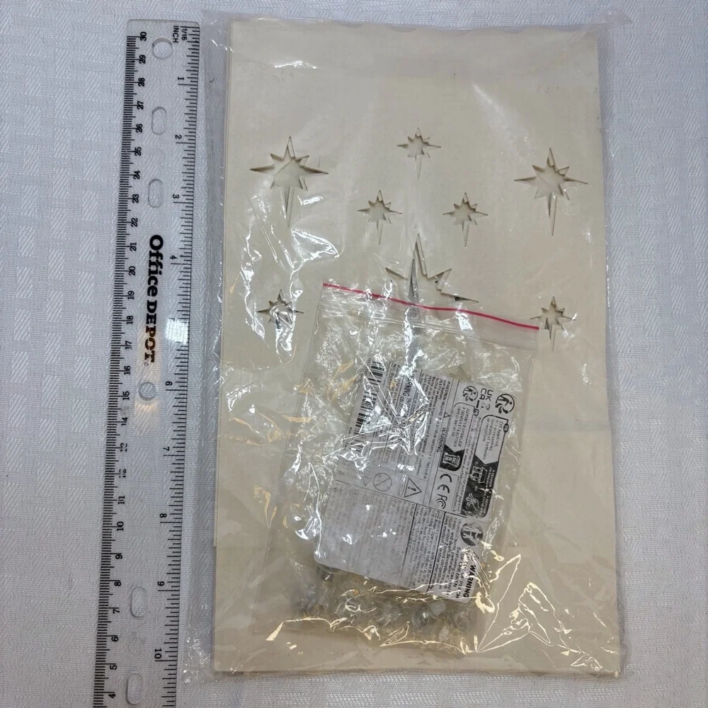 Bundle6❤️items for$20Luminary Bags with Star Cutouts with bulbs - Beige